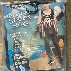 Spooktacular Creations Pirate Seven Seas Girl Costume 3T Halloween Dress Up Play